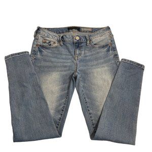 Aéropostale Jeggings Size 8 Denim Low Rise Light Wash Faded Zip Fly 5 Pocket